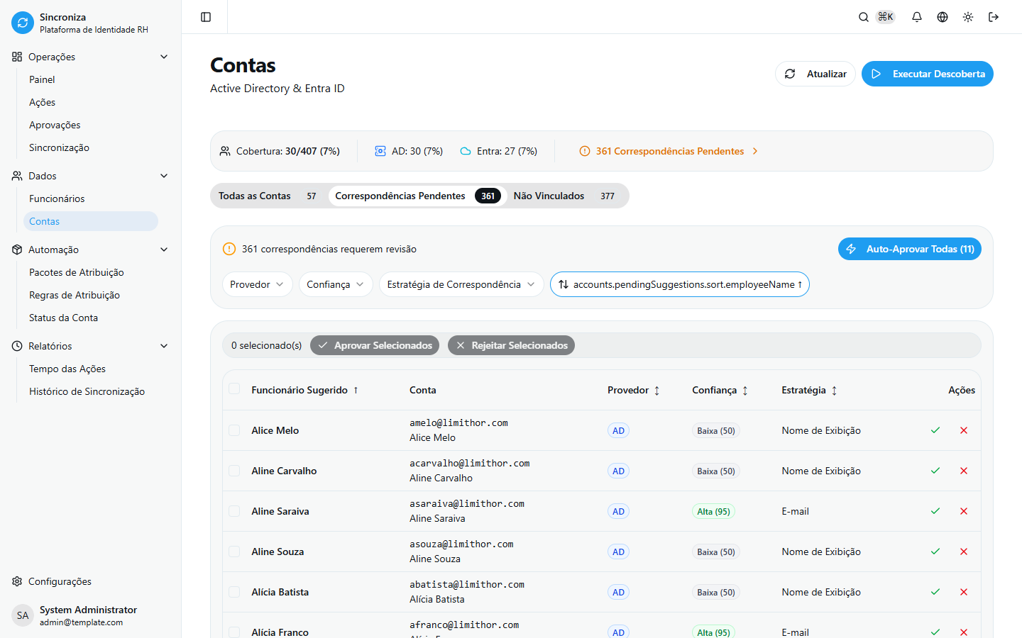 Configuração de Descoberta