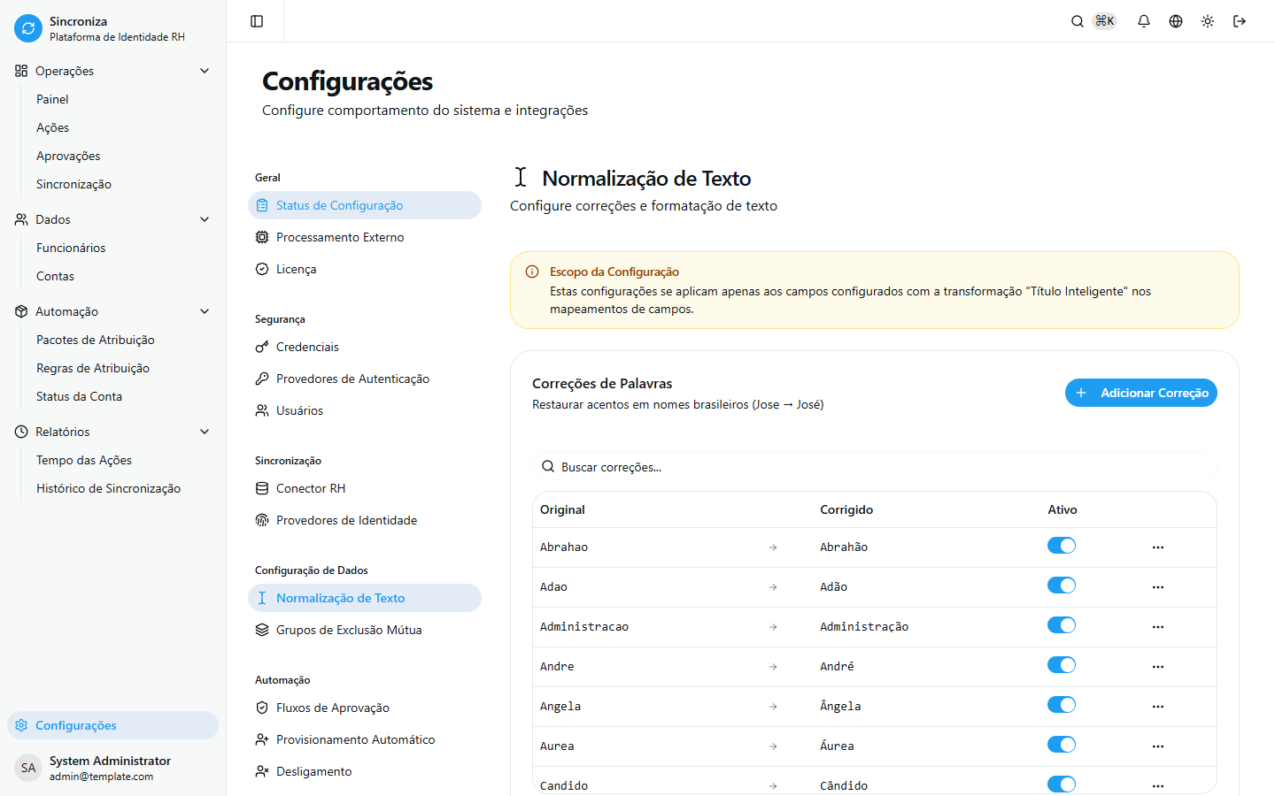 Normalização de Texto